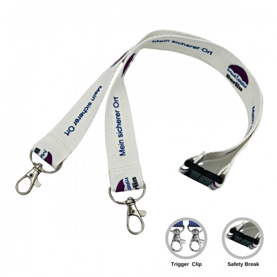 Bamboo Eco Double Clip Lanyards